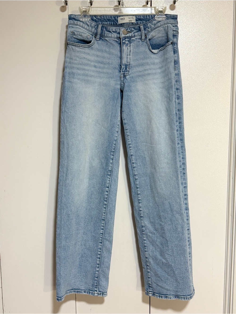 BKE Payton Universal Fit Mid Rise Wide Leg Light Wash Jeans 26x32 - Picture 2 of 12